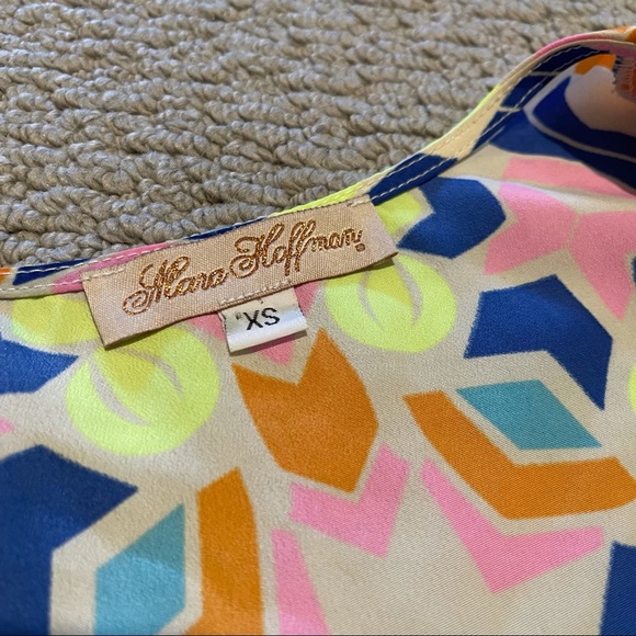 MARA HOFFMAN Neon Print Tank Top / Blouse | Size XS - Picture 3 of 5